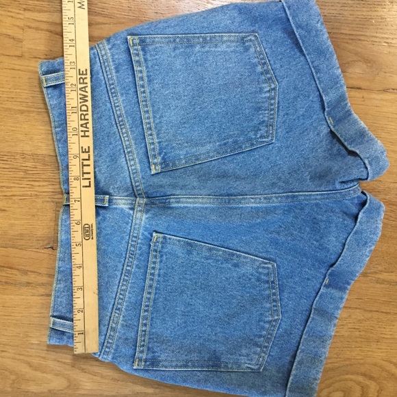 American Apparel High Waisted Denim Shorts - Picture 8 of 8